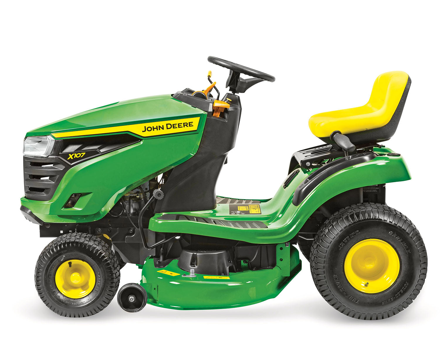 John Deere X107 Side Discharge 42" Ride On Lawn Mower (2026 Model)