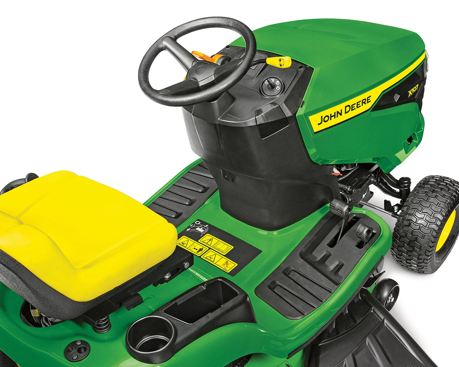 John Deere X107 Side Discharge 42" Ride On Lawn Mower (2026 Model)