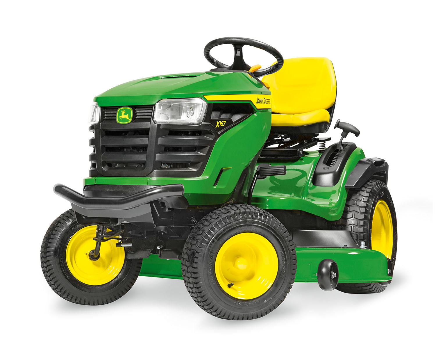 John Deere X167 Side Discharge and Mulching 48" Ride On Lawn Mower (2026 Model)